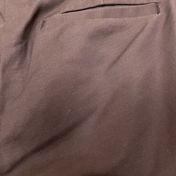 Cynthia Rowley Ankle Crop Trouser Pants Brown Mid Rise Cuffed Casual Womens 4 - Picture 6 of 7